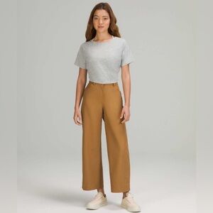City Sleek 5 Pocket Wide Leg Pant in Bold Beige